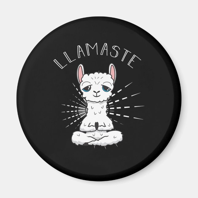 Aimant Amaste Namaste Yoga Lama Spiritual Meditate Cadeau (Devant)