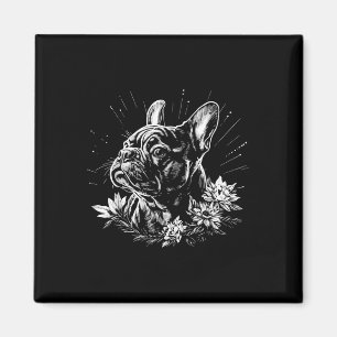 Aimant Amateur de style de tatouage Bouledogue français C
