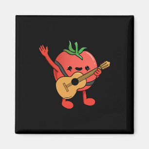 Aimant Amateur de Tomate Jouant de la Guitare