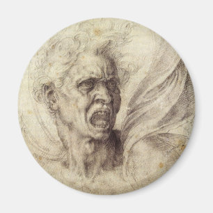 Aimant Âme damnée de Michel-Ange, Tête d'homme