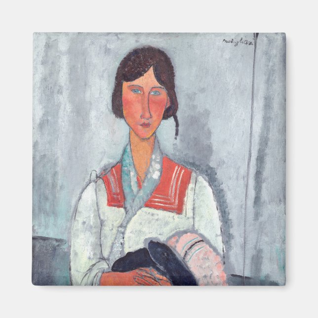 Aimant Amedeo Modigliani - Femme tzigane avec bébé (Devant)