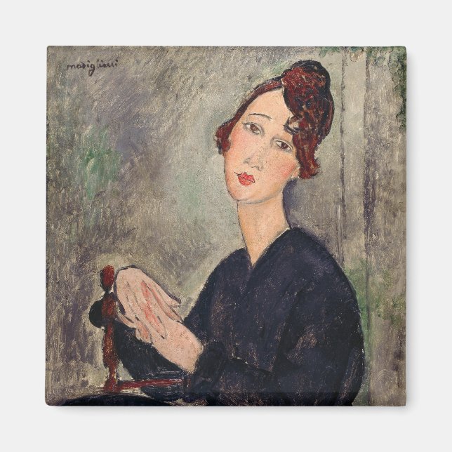 Aimant Amedeo Modigliani - Portrait de Dedie Hayden (Devant)