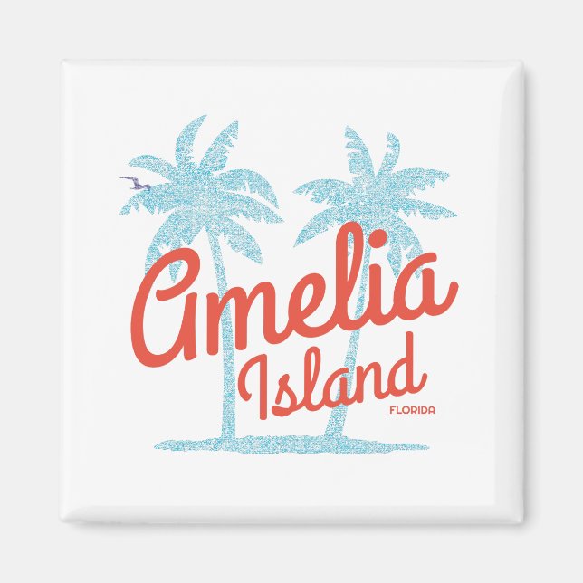 Aimant Amelia Island Florida Beach Coral Surf (Devant)