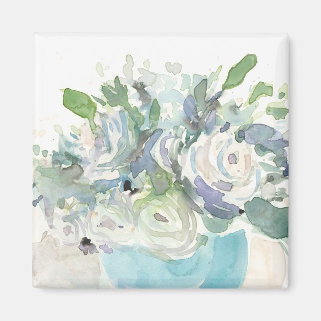 Aimant Aménagement de printemps - Bouquet d'aquarelle (Devant)