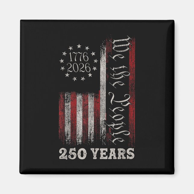 Aimant America 250th Birthday Us Flag 250 Years We The Pe (Devant)