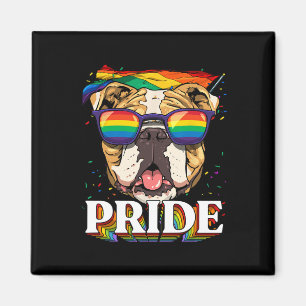 Aimant American Bulldog Lgbtq Rainbow Flag Pride Mois Do
