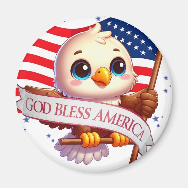 Aimant American Flag Red White Blue Patriotic Eagle🦅🇺🇸 (Devant)
