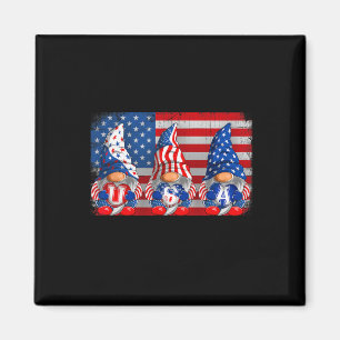 Aimant American Patriotic Gnomes Usa Independence Day 4e