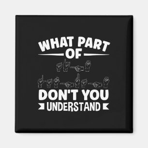 Aimant American Sing Language ASL Enseignant ASL Alphabet