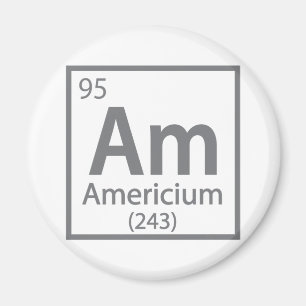 Aimant Americium - Tableau périodique de la science améri