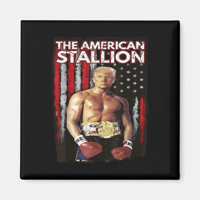 Aimant Amérique Boxer Trump Rocky Trump mème Trump 2024, (Devant)