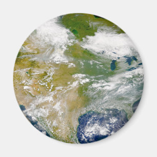 Aimant Amérique Du Nord Avec Fumée Visible Dans Les Endro