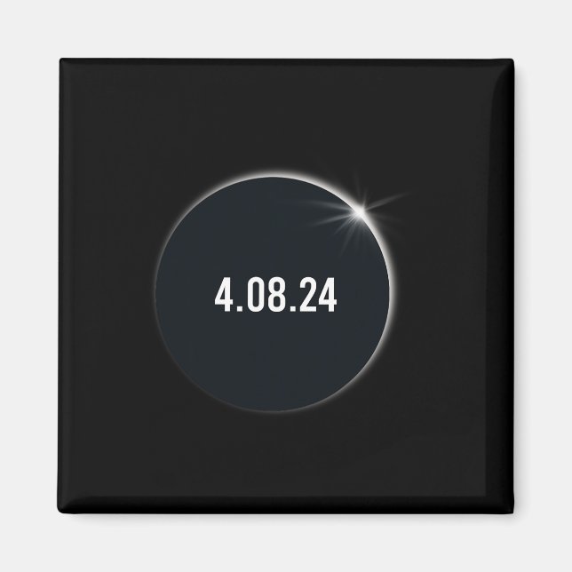 Aimant Amérique Totalité 04 08 24 Total Éclipse Solaire 2 (Devant)