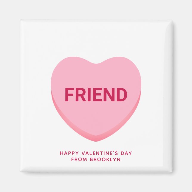 Aimant Ami conversation rose coeur Valentines gardiens (Devant)