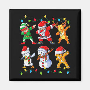 Aimant Amis de lutin de Noël Dabbing garçons filles homme