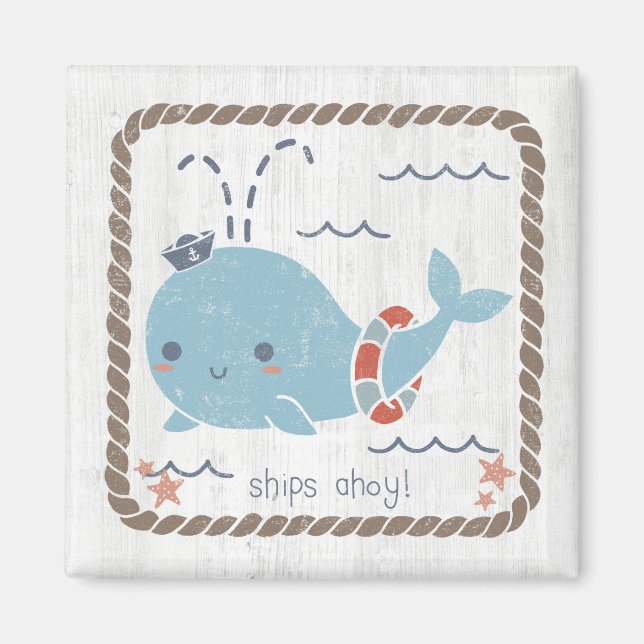 Aimant Amis nautiques - Baleine (Devant)