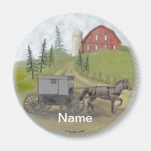 Aimant Amish Buggy Visite