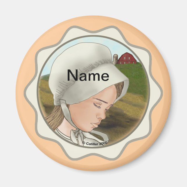 Aimant Amish Girl Bonnet (Devant)