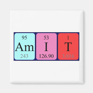 Aimant Amit l'aimant de nom de table périodique