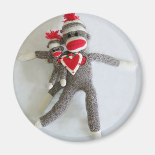 Aimant Amour #1 de singe de chaussette