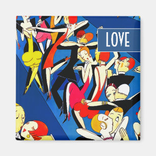 Aimant Amour. Art Déco Cadeau de la Saint-Valentin