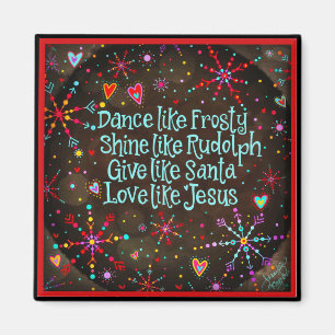 Aimant Amour comme Jésus flocon de neige