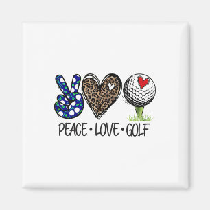 Aimant Amour de la paix Golf Drôle Léopard Cœur Amoureux