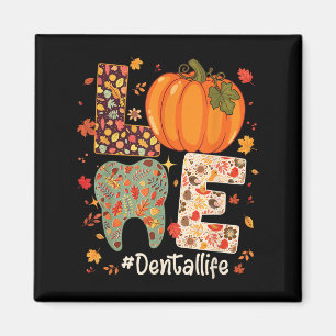 Aimant Amour de la vie dentaire Citrouille Dentiste d'aut