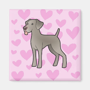 Aimant Amour de Weimaraner