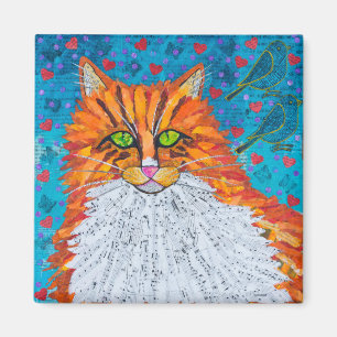 Aimant Amour des chats d'Orange