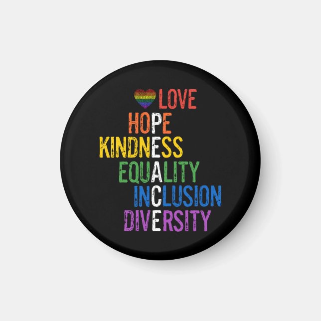 Aimant Amour Espoir Bonté Égalité Inclusion Diversité Pe (Devant)