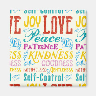 Aimant Amour Joie Paix Bonté Typographie Art