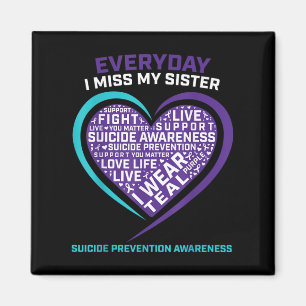 Aimant Amour Mémoire Soeur Suicide Cadeaux de sensibilisa