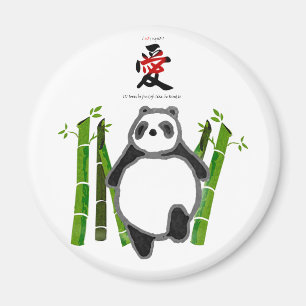 Aimant Amour mignon de dessin d'encre de panda