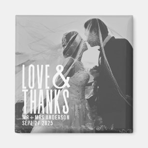 Aimant Amour moderne et Merci Merci Mariage