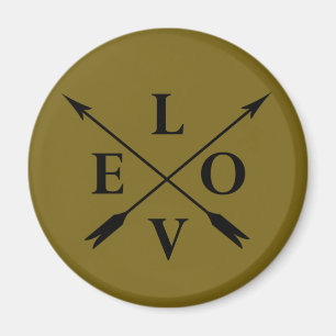 Aimant amour monogrammé