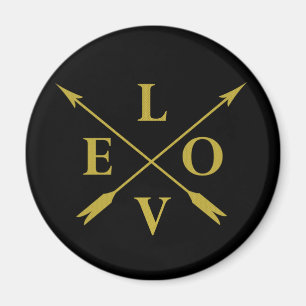 Aimant amour monogrammé
