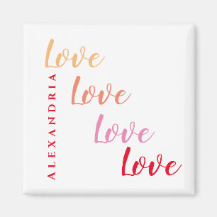 Aimant Amour Personnalisé Moderne Minimal