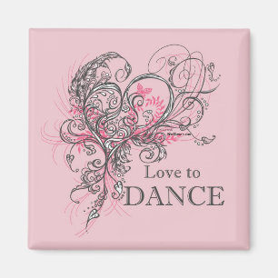 Aimant Amour pour danser l'aimant (personnalisable)