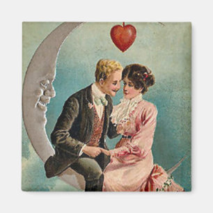 Aimant Amour sur la lune