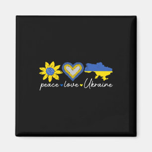 Aimant Amour Ukraine Paix Tournesol Cœur Unité Sensibilis