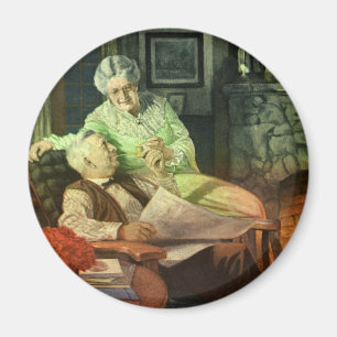 Aimant Amour vintage et romance; Grands-parents romantiqu