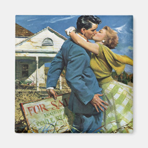 Aimant Amour vintage et romance Nouveaux mariés Acheter P