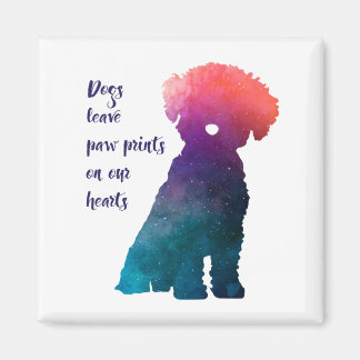 Aimant Amoureux de les chiens Bichon Frise style imprimé 
