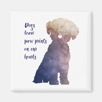 Aimant Amoureux de les chiens Bichon Frise style imprimé 