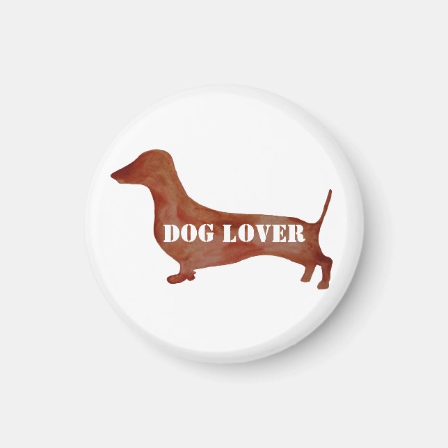 Aimant Amoureux de les chiens Dachshund Small, 3,2 Cm De  (Devant)