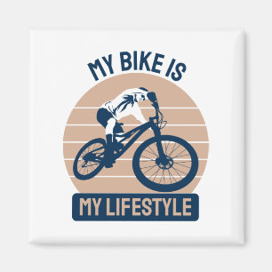 Aimant Amoureux de vélo - Mon vélo est mon style de vie