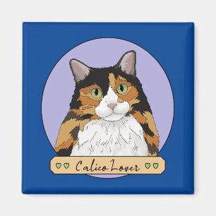 Aimant Amoureux des chats Calico