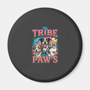 Aimant Amoureux des chiens Ma tribu a des pattes