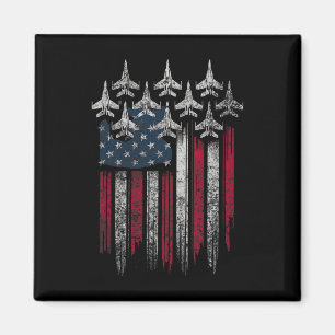 Aimant Amoureux des drapeaux américains patriotiques avio